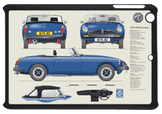 MGB Roadster (Rostyle wheels) 1975-80 Small Tablet Covers